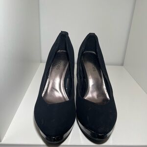 Black Suede Maurice’s Heels